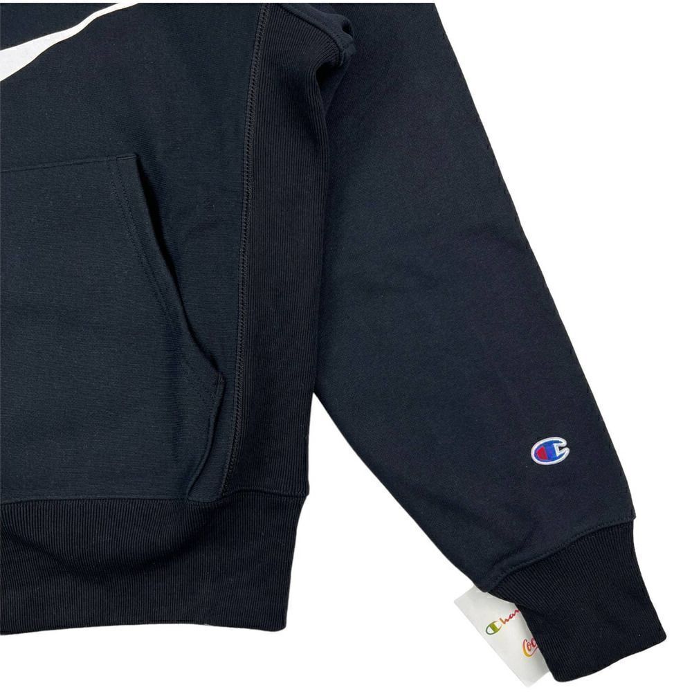 New Champion Men  US XS Black Hoody Logo Pullover Coca-Cola Sweatshirt Comfort - Picture 3 of 11
